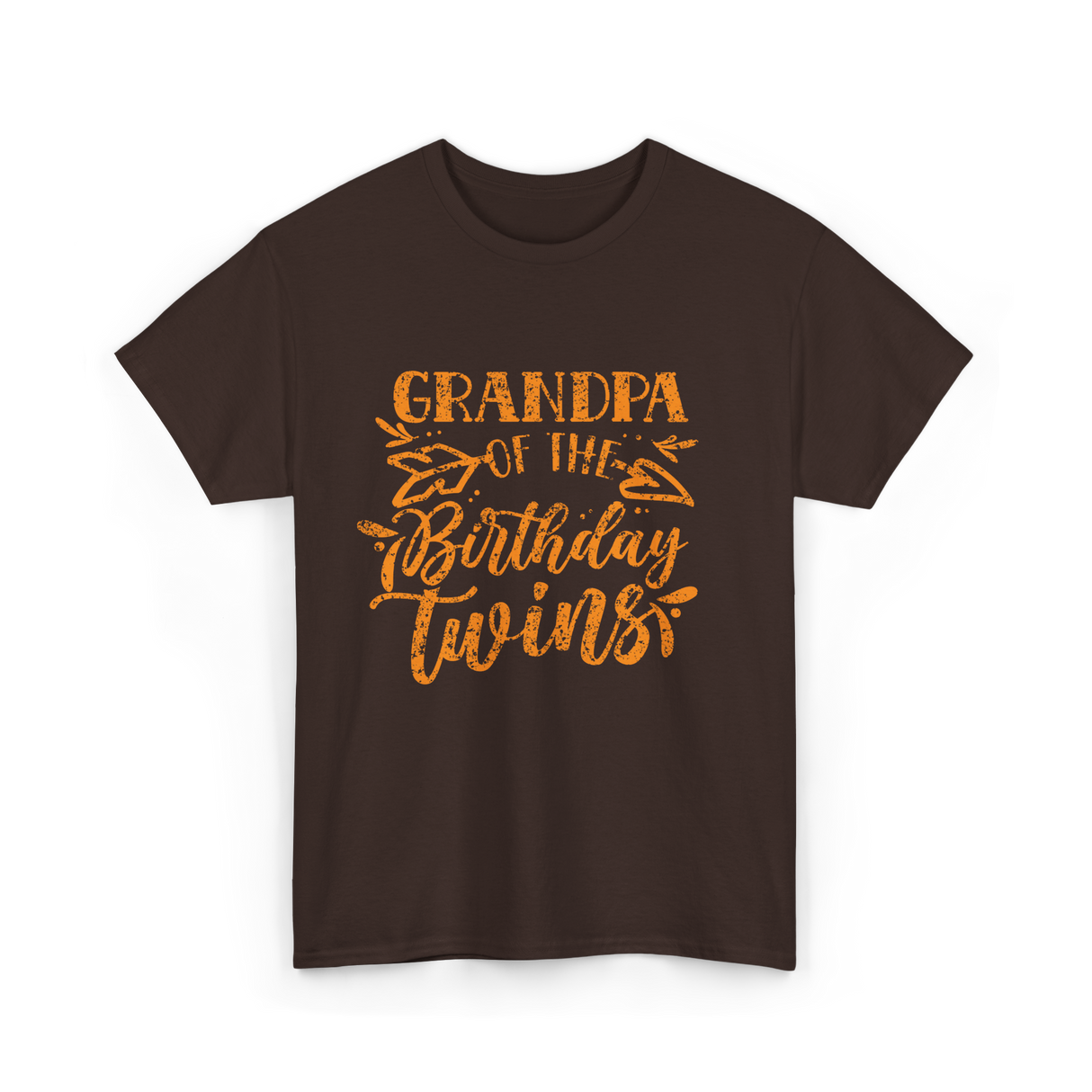 Grandpa Of The Birthday Twins Grandpa T-Shirt - Dark Chocolate