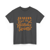 Grandpa Of The Birthday Twins Grandpa T-Shirt - Dark Heather