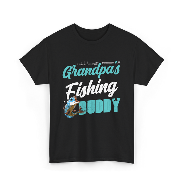 Grandpa's Fishing Buddy Fishing T-Shirt - Black