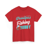 Grandpa's Fishing Buddy Fishing T-Shirt - Red