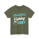 Grandpa's Fishing Buddy Fishing T-Shirt - Military Green