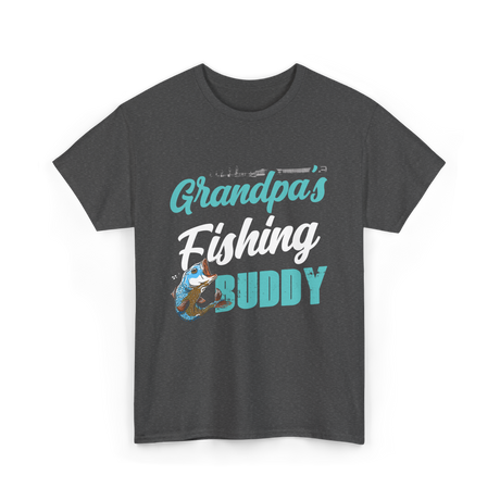 Grandpa's Fishing Buddy Fishing T-Shirt - Dark Heather