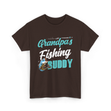 Grandpa's Fishing Buddy Fishing T-Shirt - Dark Chocolate