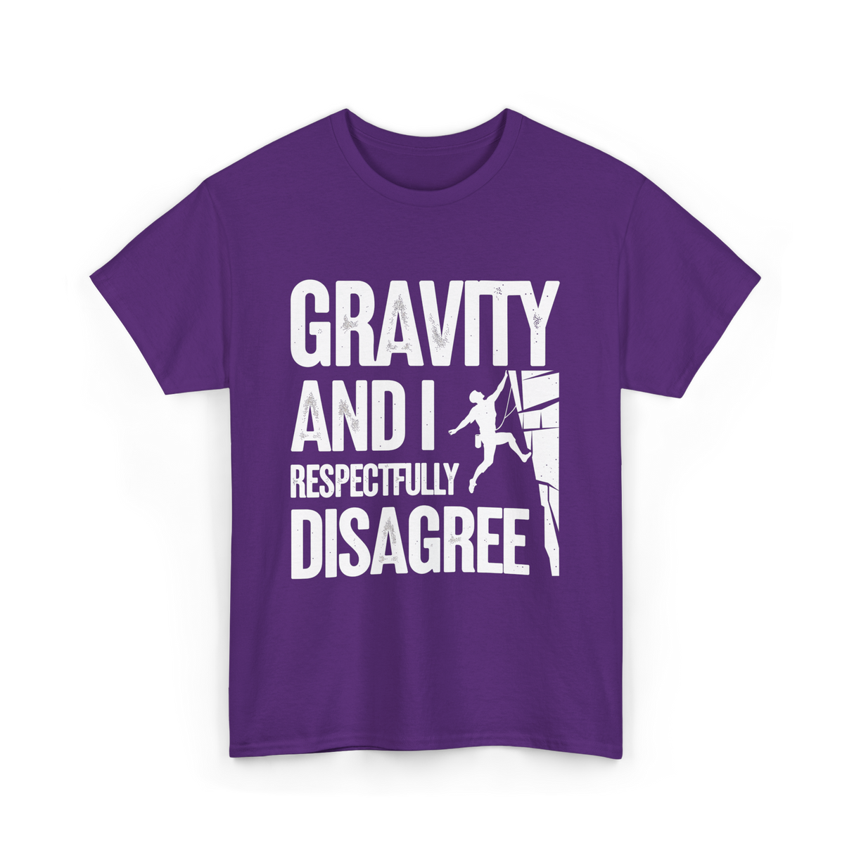 Gravity And I Rock Climbing T-Shirt - Purple