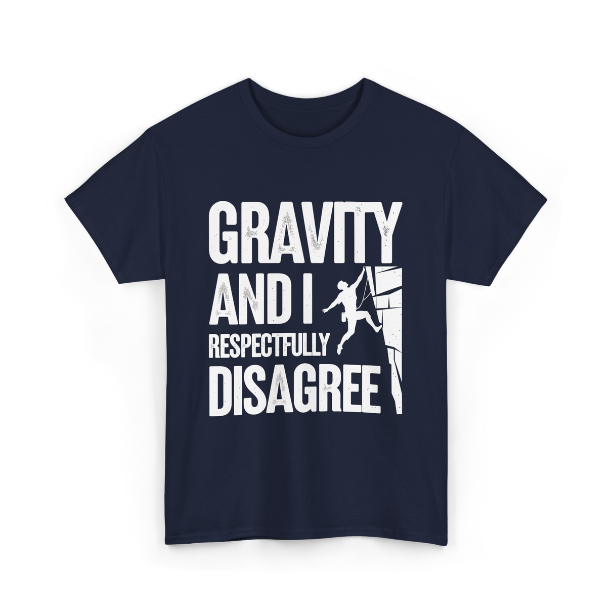 Gravity And I Rock Climbing T-Shirt - Navy