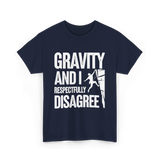 Gravity And I Rock Climbing T-Shirt - Navy