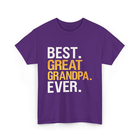 Great Grandpa Ever Grandpa T-Shirt - Purple