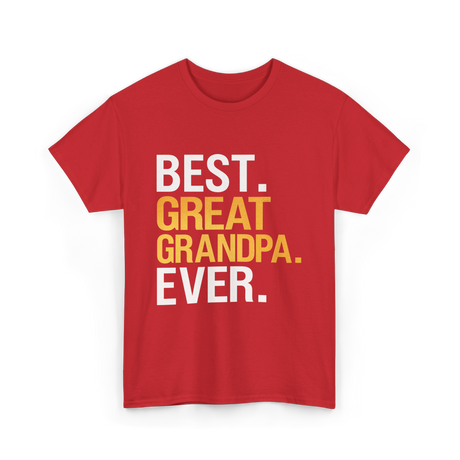 Great Grandpa Ever Grandpa T-Shirt - Red