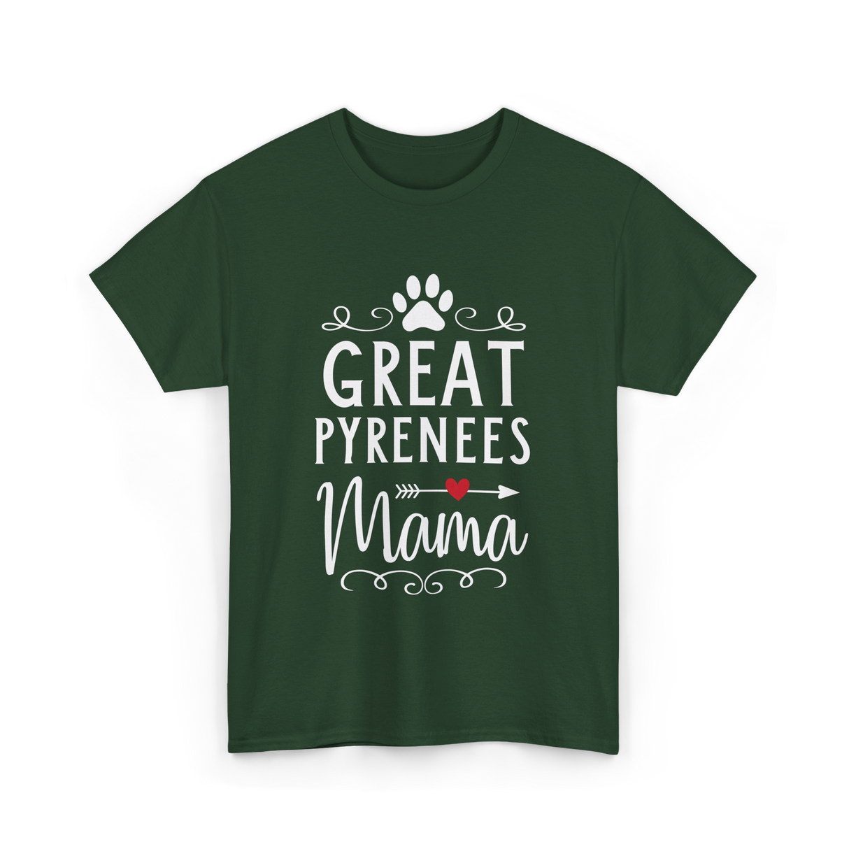 Great Pyrenees Mama Pyrenees Dog Lover T-Shirt - Forest Green