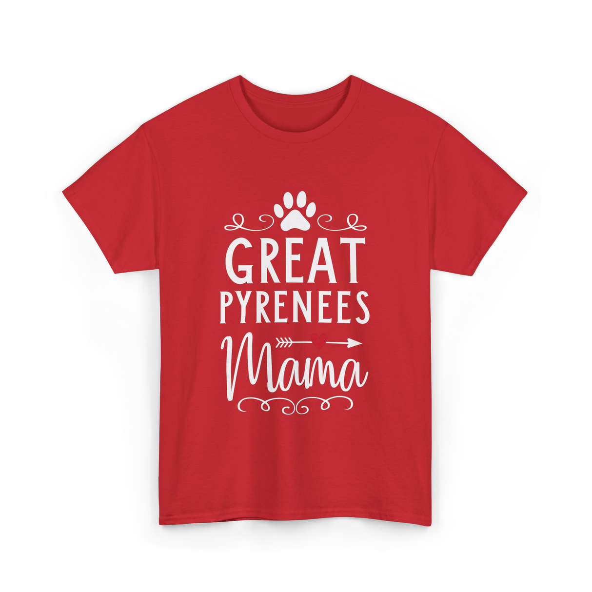 Great Pyrenees Mama Pyrenees Dog Lover T-Shirt - Red