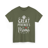 Great Pyrenees Mama Pyrenees Dog Lover T-Shirt - Military Green