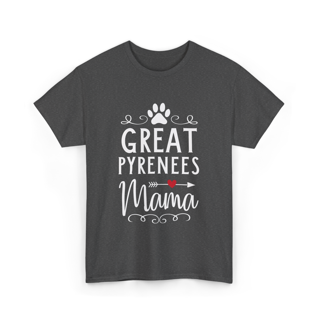 Great Pyrenees Mama Pyrenees Dog Lover T-Shirt - Dark Heather