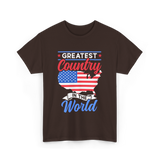 Greatest Country World America T-Shirt - Dark Chocolate