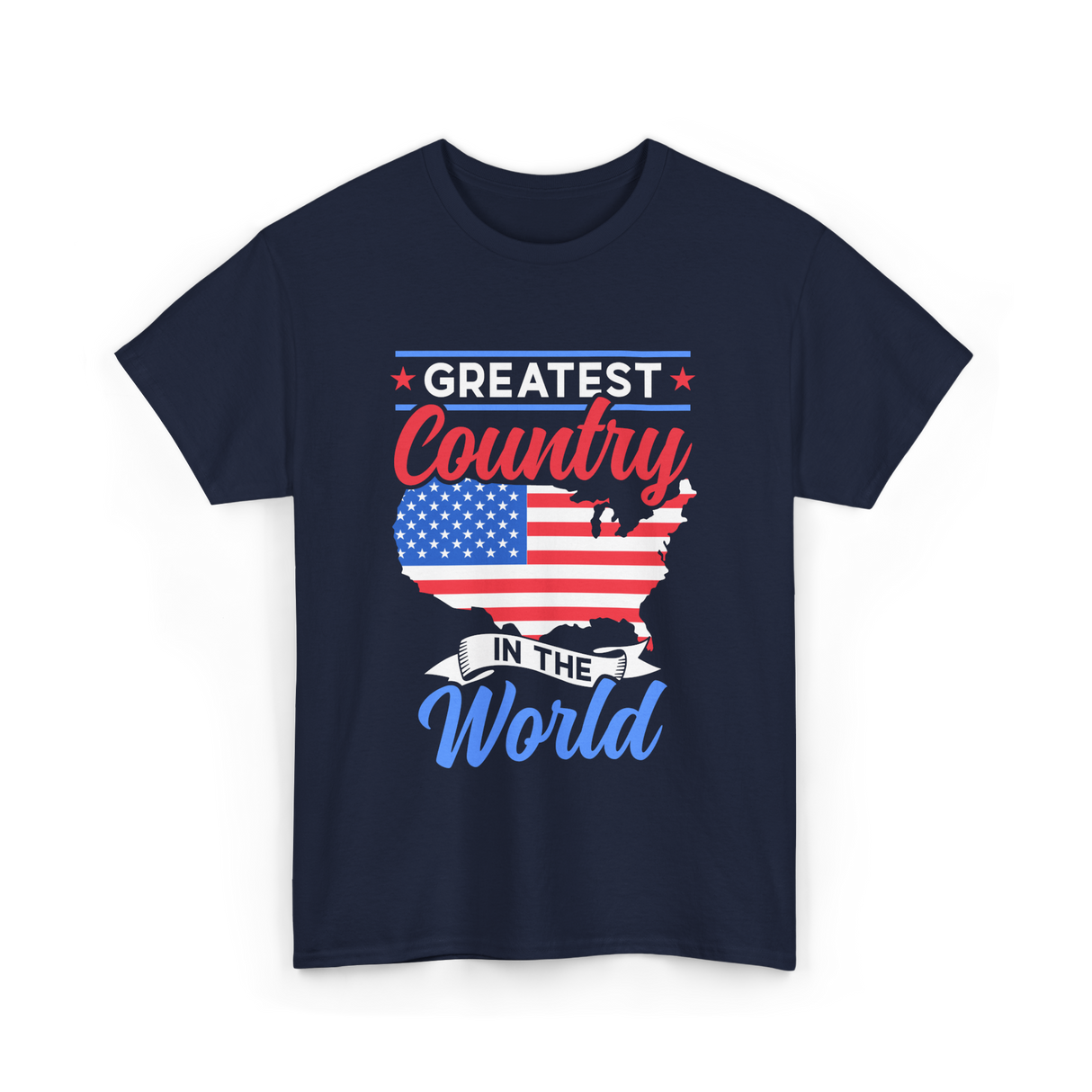 Greatest Country World America T-Shirt - Navy