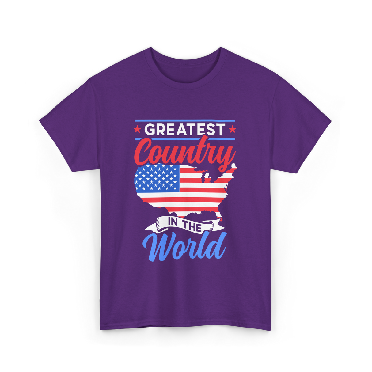 Greatest Country World America T-Shirt - Purple