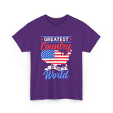 Greatest Country World America T-Shirt - Purple