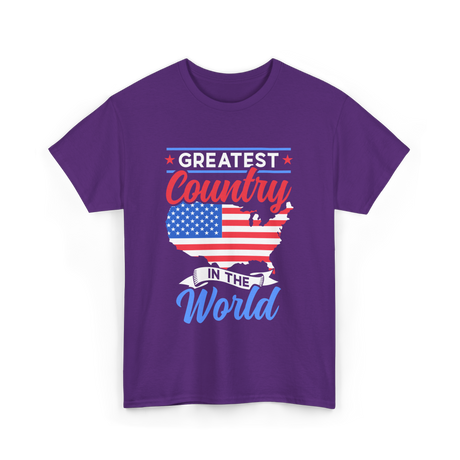 Greatest Country World America T-Shirt - Purple