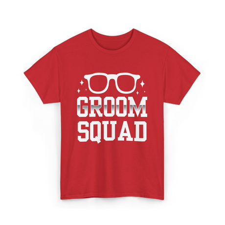 Groom Squad Groom Party T-Shirt - Red