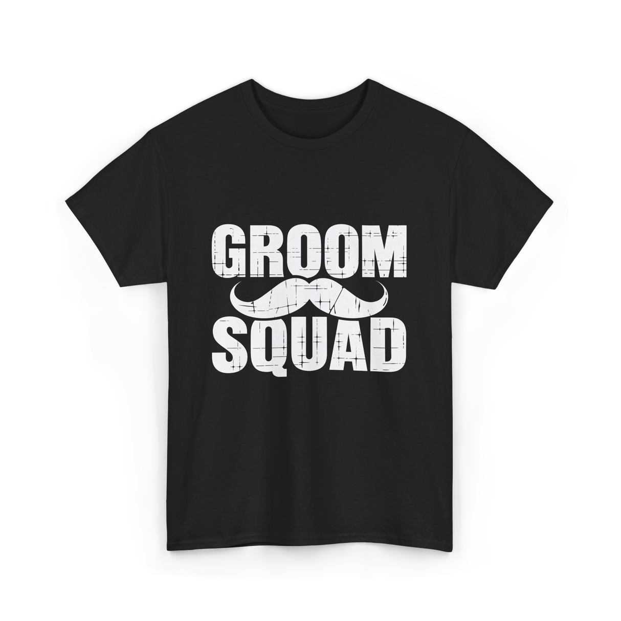 Groom Squad Mustache Grooming T-Shirt - Black