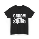 Groom Squad Mustache Grooming T-Shirt - Black