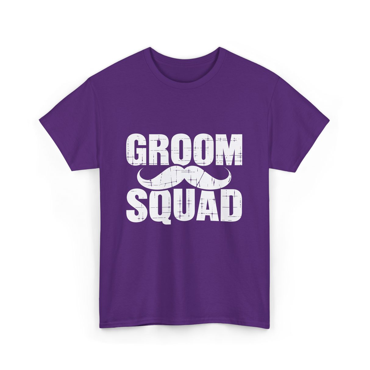 Groom Squad Mustache Grooming T-Shirt - Purple