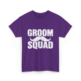 Groom Squad Mustache Grooming T-Shirt - Purple