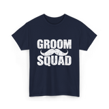 Groom Squad Mustache Grooming T-Shirt - Navy