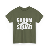 Groom Squad Mustache Grooming T-Shirt - Military Green