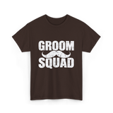 Groom Squad Mustache Grooming T-Shirt - Dark Chocolate