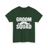 Groom Squad Mustache Grooming T-Shirt - Forest Green