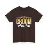 Groom Team Wedding Celebration T-Shirt - Dark Chocolate