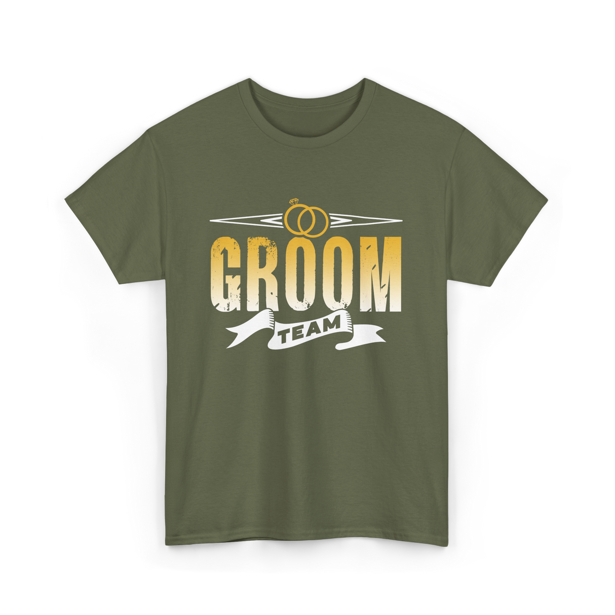 Groom Team Wedding Celebration T-Shirt - Military Green