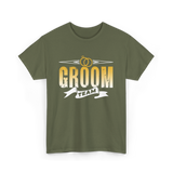 Groom Team Wedding Celebration T-Shirt - Military Green