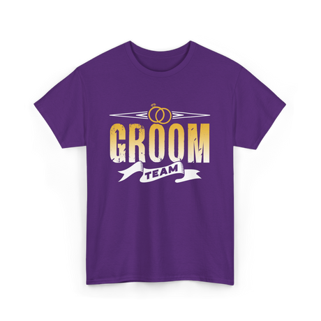 Groom Team Wedding Celebration T-Shirt - Purple