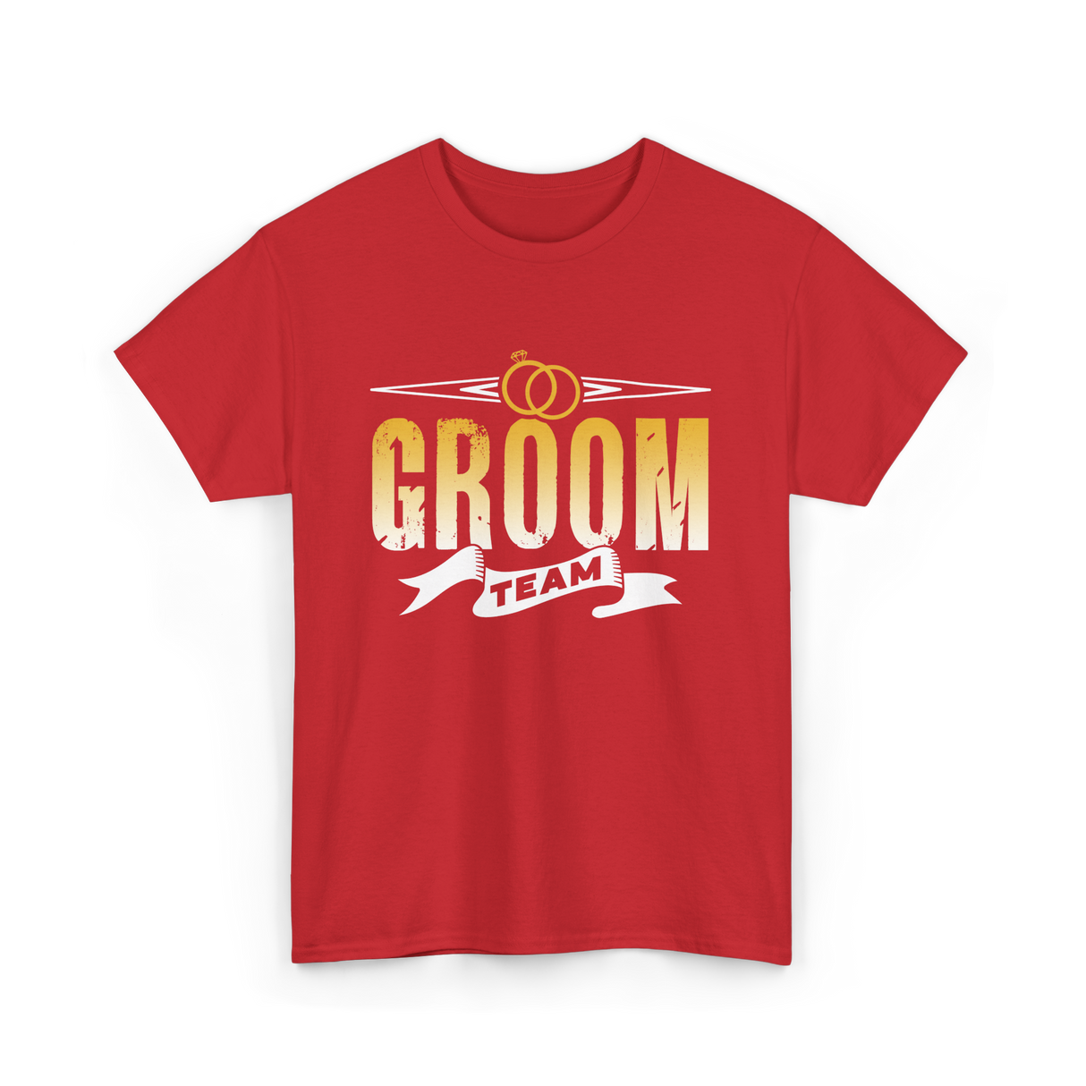 Groom Team Wedding Celebration T-Shirt - Red