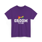 Groom To Be LGBT Wedding T-Shirt - Purple