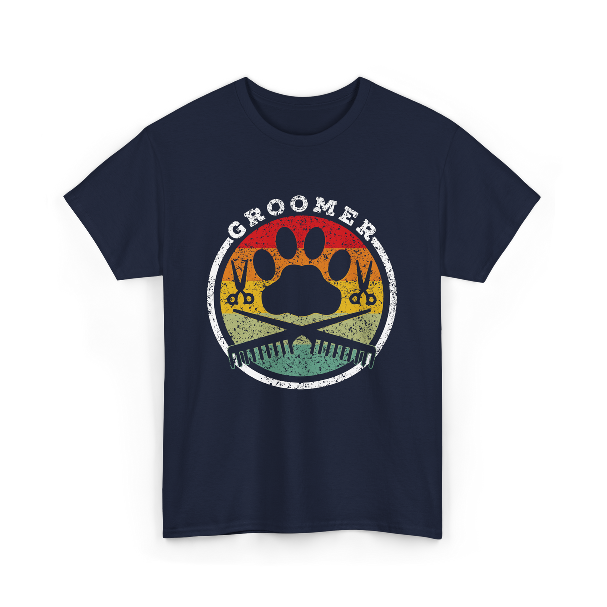 Groomer Dog Grooming T-Shirt - Navy