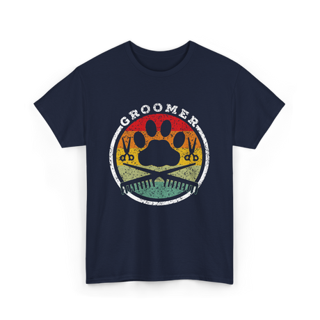 Groomer Dog Grooming T-Shirt - Navy