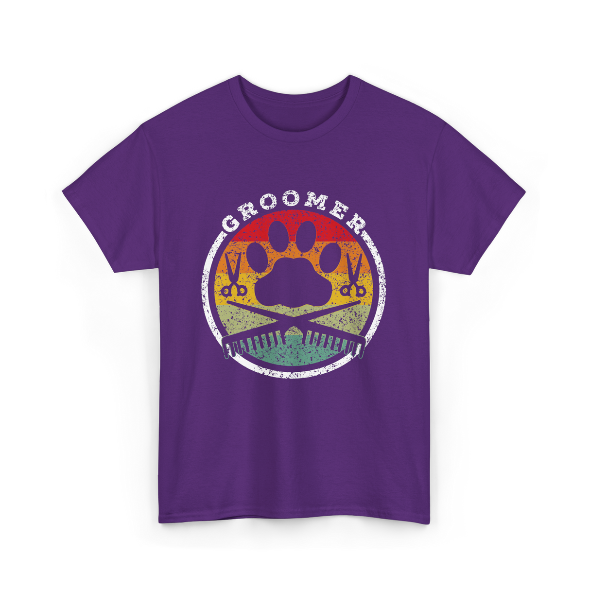 Groomer Dog Grooming T-Shirt - Purple