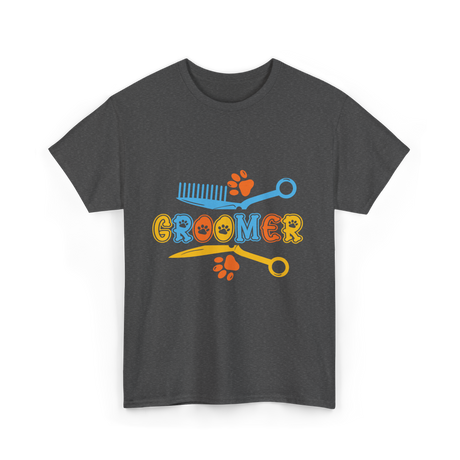 Groomer Grooming Dogs Dog T-Shirt - Dark Heather