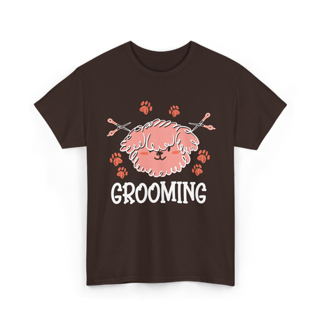 Grooming Groomer Dog Haircut T-Shirt - Dark Chocolate