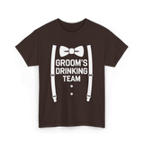 Groom's Drinking Team Party T-Shirt - Dark Chocolate