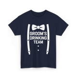Groom's Drinking Team Party T-Shirt - Navy