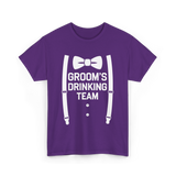 Groom's Drinking Team Party T-Shirt - Purple