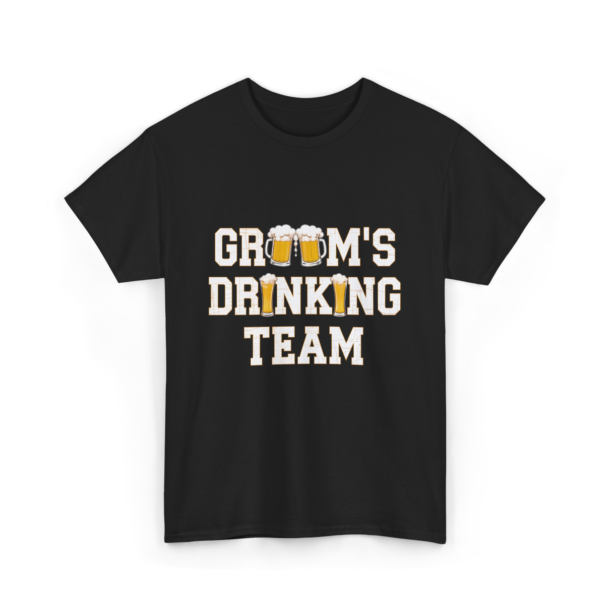 Groom's Drinking Team T-Shirt - Black