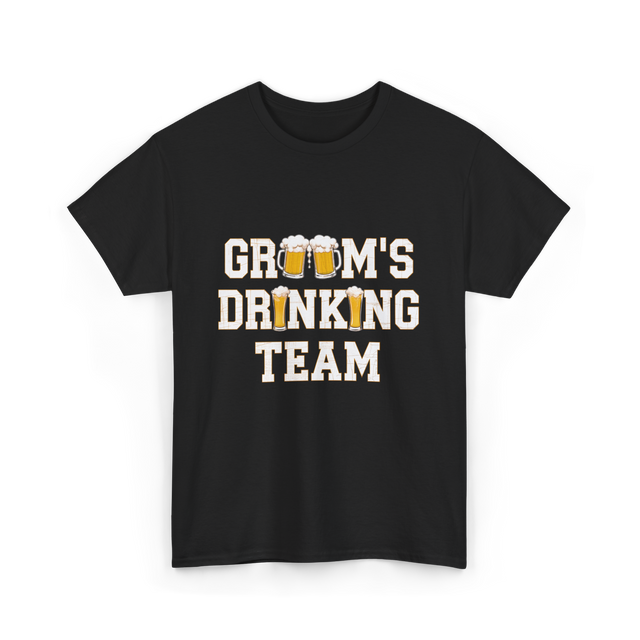 Groom's Drinking Team T-Shirt - Black