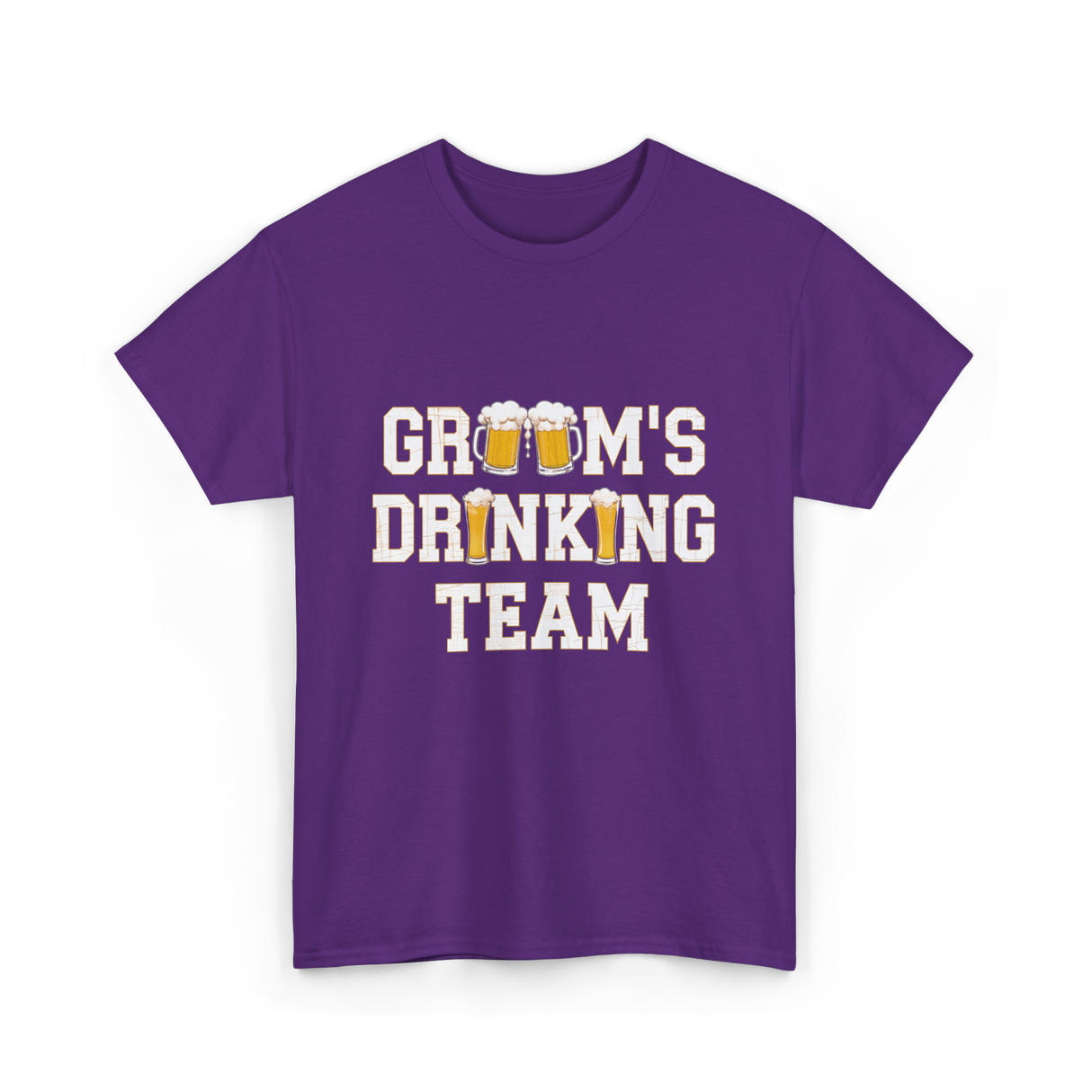 Groom's Drinking Team T-Shirt - Purple