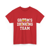 Groom's Drinking Team T-Shirt - Red