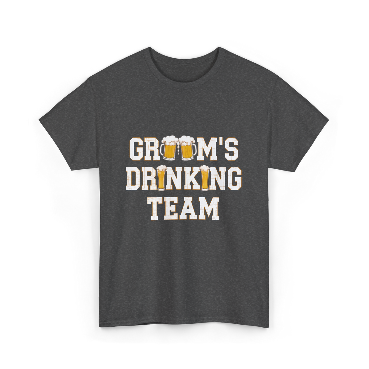 Groom's Drinking Team T-Shirt - Dark Heather