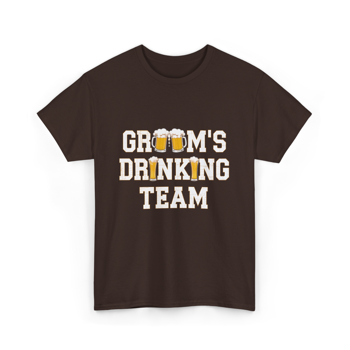 Groom's Drinking Team T-Shirt - Dark Chocolate